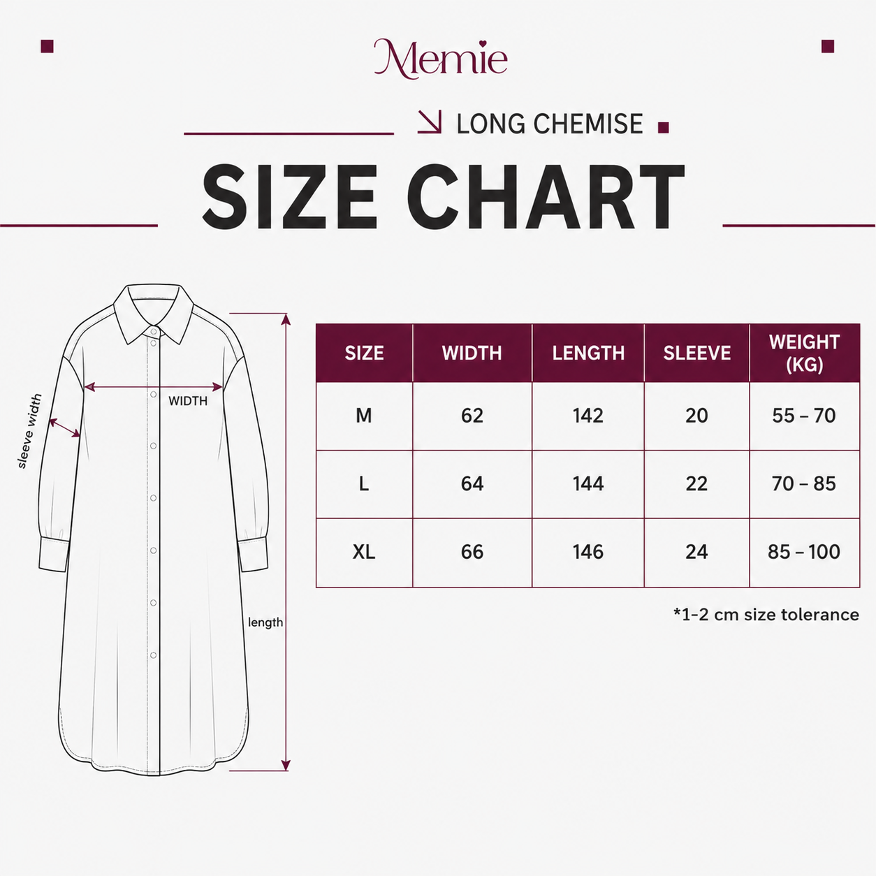 Ivory Long Chemise — Cotton Modest Dress