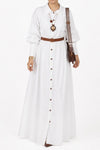 Ivory Long Chemise — Cotton Modest Dress