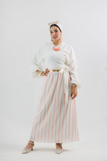 Riviera Skirt — Striped Crochet A-Line Skirt