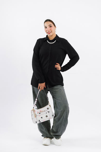Basic Blouse — Cotton Collared Top