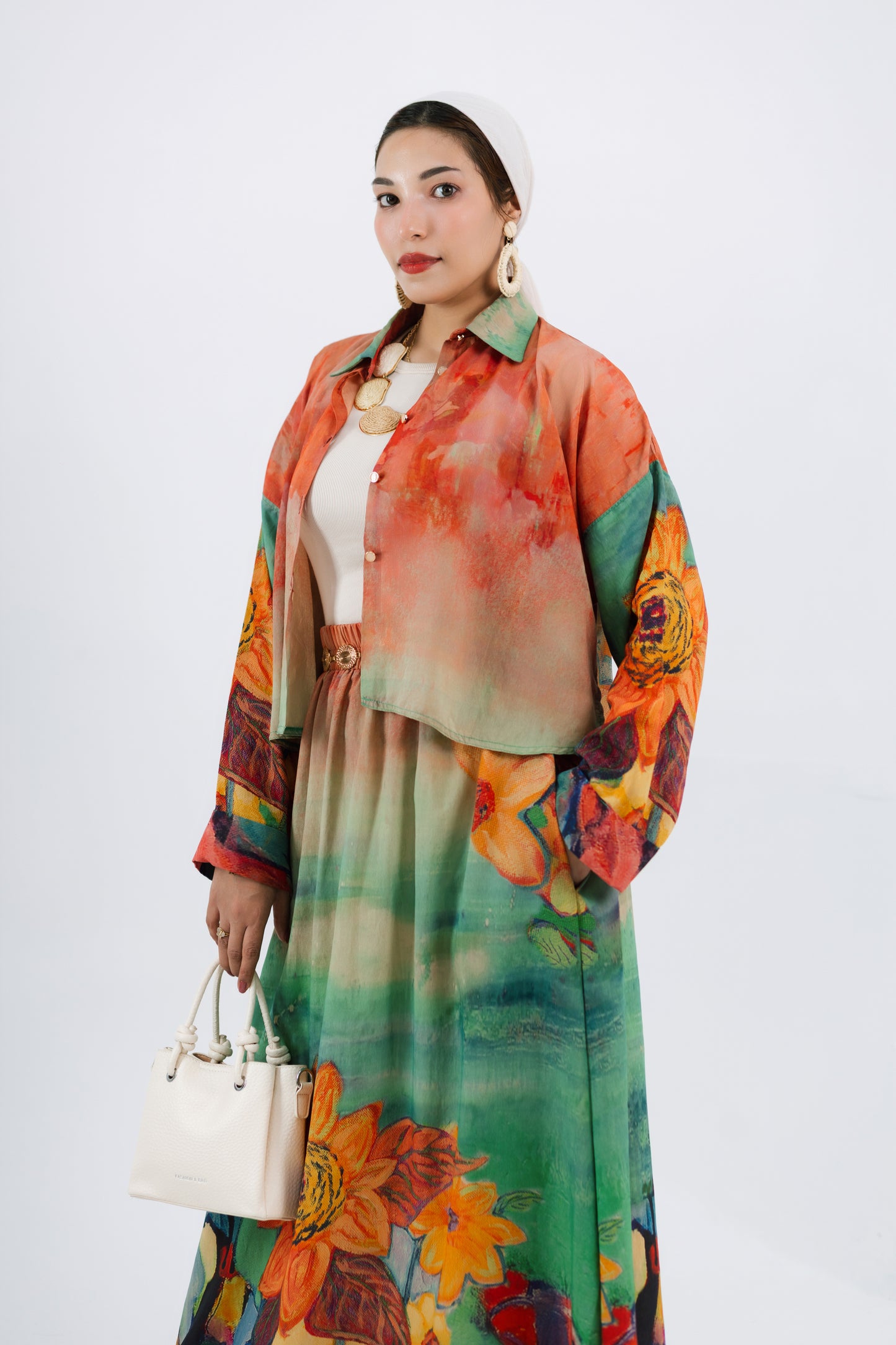 Sunflower Blouse — Silky Linen Oversized Top