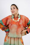 Sunflower Blouse — Silky Linen Oversized Top
