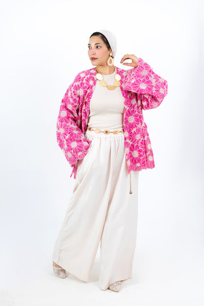 Wide-Leg Linen Pants