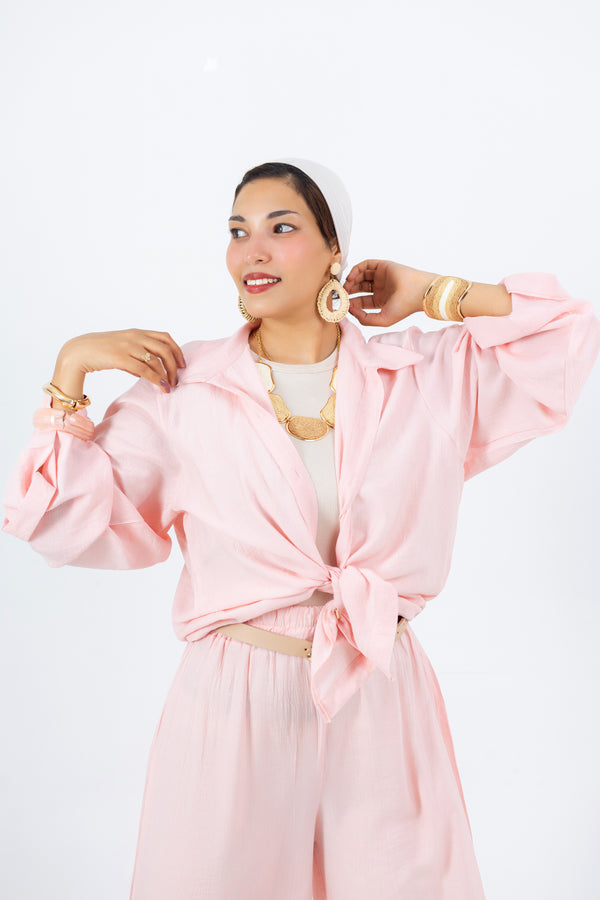 Rozitta Blouse — Treated Linen Blouse