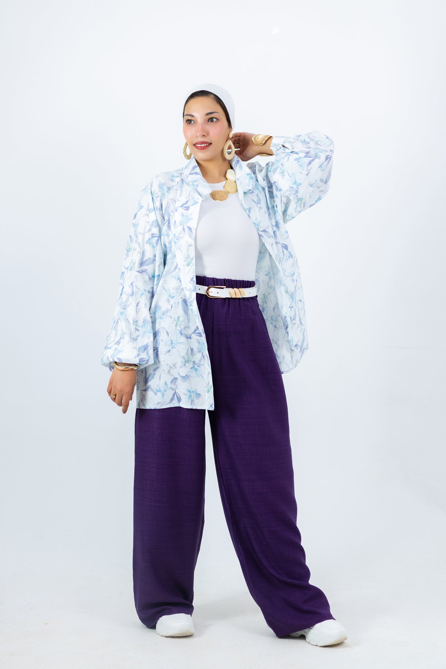 Violet Suit — Two-Piece Pure Linen Set