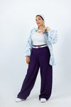 Violet Suit — Two-Piece Pure Linen Set